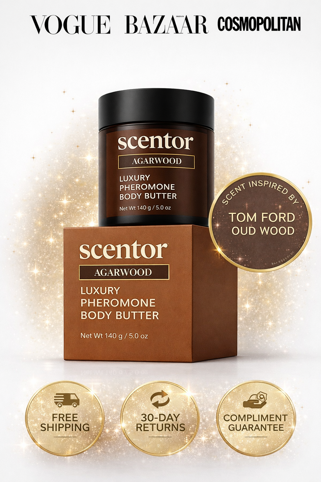 Pheromone Body Butter - Inspired By Tom Ford Oud Wood